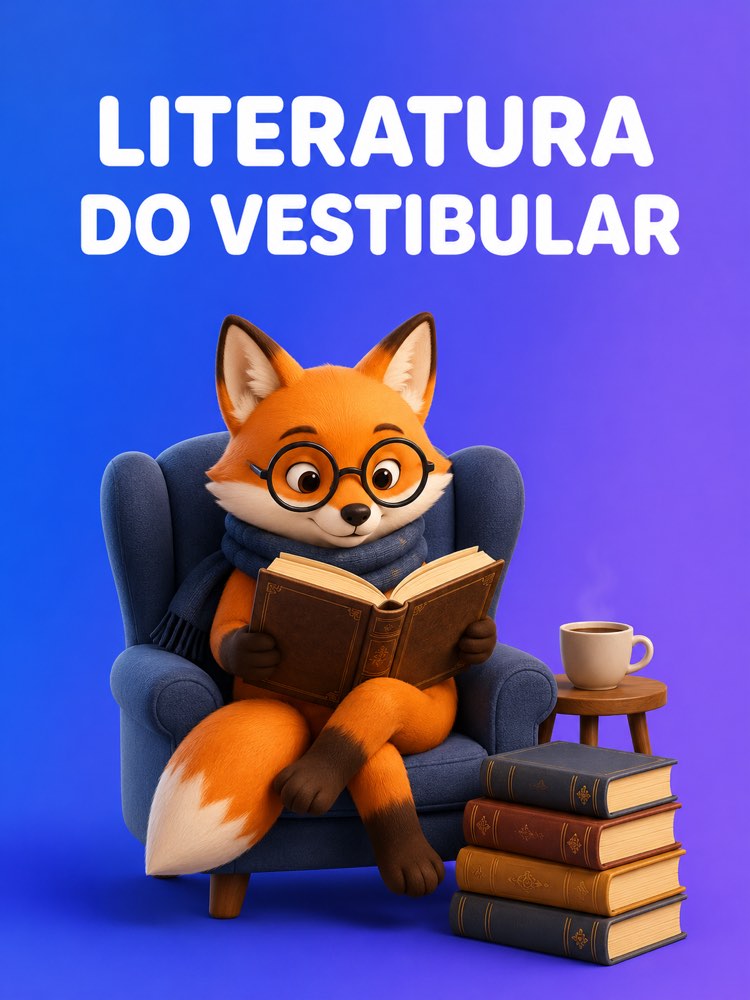 Capa ilustrada do prompt Análise de Obra Literária do Vestibular - Prompteiro