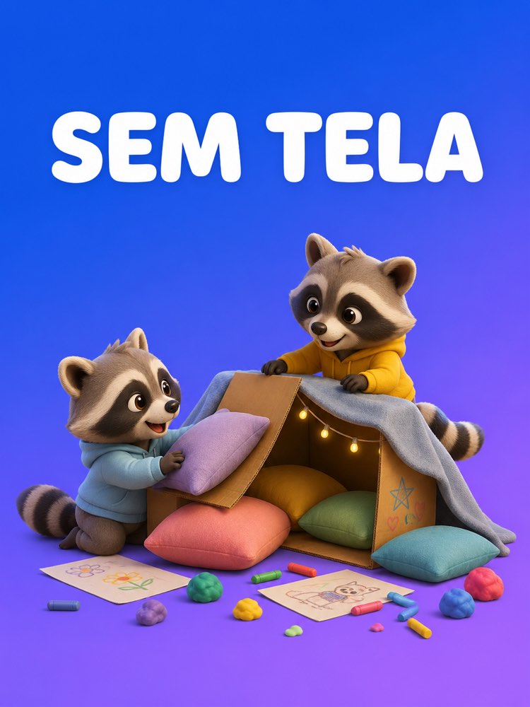 Capa ilustrada do prompt Atividades sem Tela para os Filhos - Prompteiro