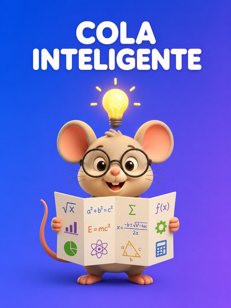 Capa ilustrada do prompt Cola Inteligente de Fórmulas e Conceitos - Prompteiro
