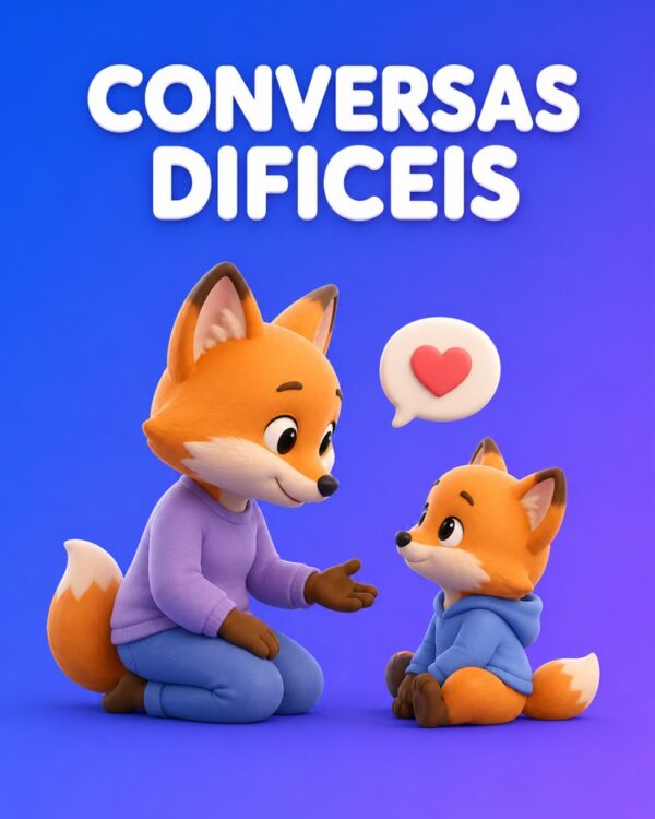 Capa ilustrada do prompt Conversas Difíceis com os Filhos - Prompteiro