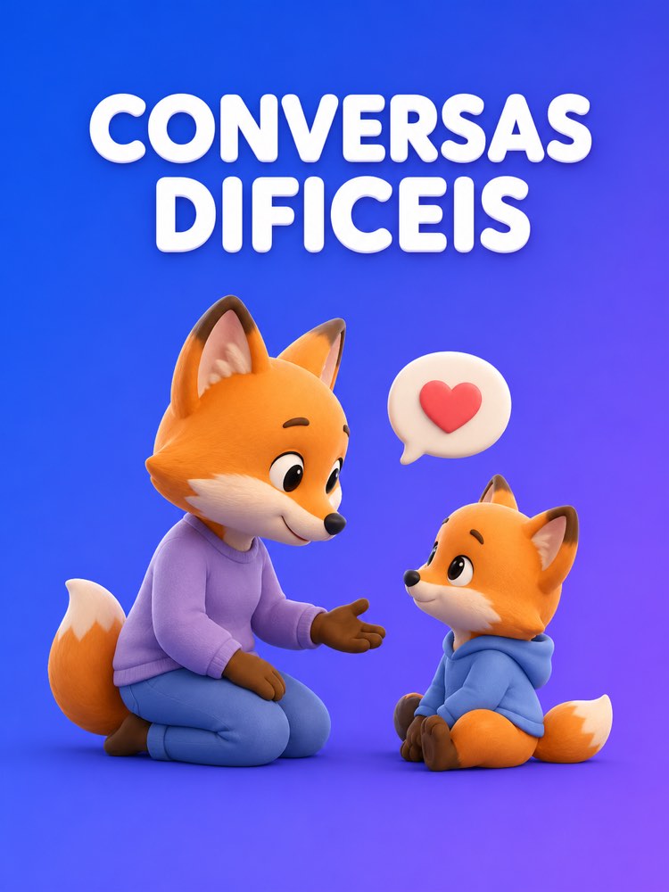 Capa ilustrada do prompt Conversas Difíceis com os Filhos - Prompteiro