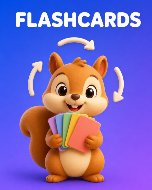 Capa ilustrada do prompt Flashcards com Repetição Espaçada - Prompteiro