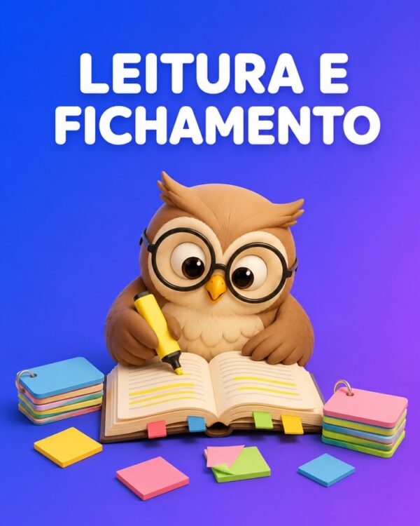 Capa ilustrada do prompt Método de Leitura e Fichamento - Prompteiro