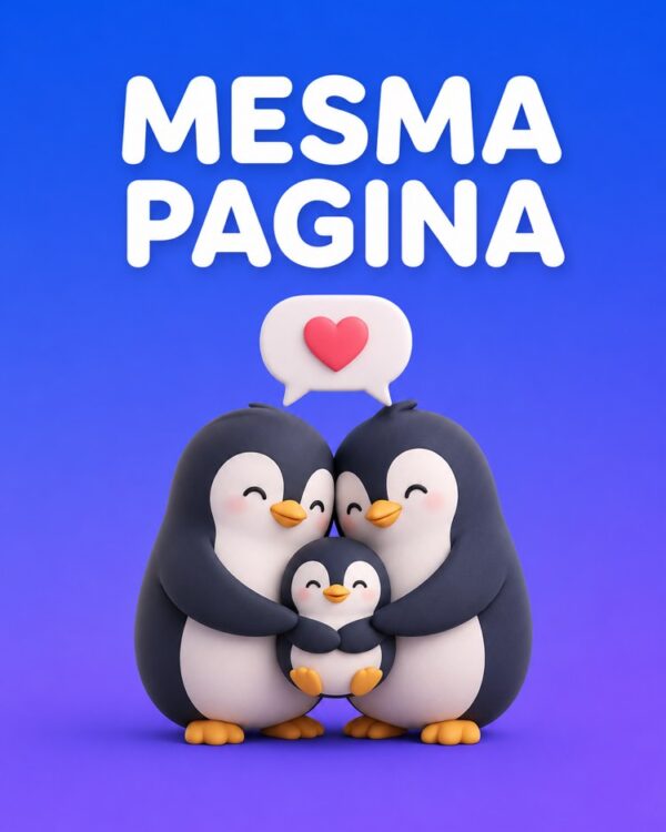 Capa ilustrada do prompt Pais na Mesma Página - Prompteiro