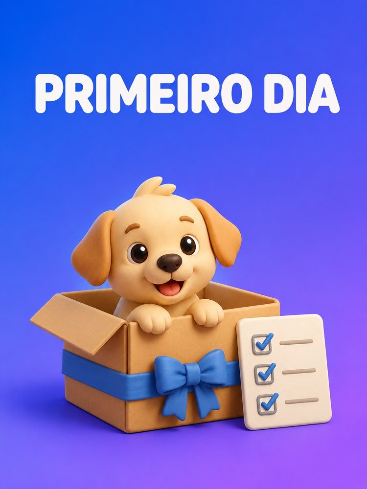 Capa ilustrada do prompt Checklist do Primeiro Dia com o Novo Pet