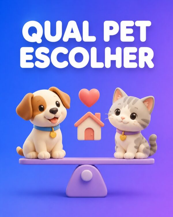 Capa ilustrada do prompt Escolher o Pet Certo para o Seu Estilo de Vida