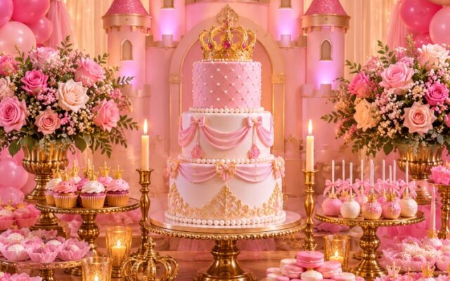 Exemplo de imagem gerada com o prompt Festa de Princesa e Castelo
