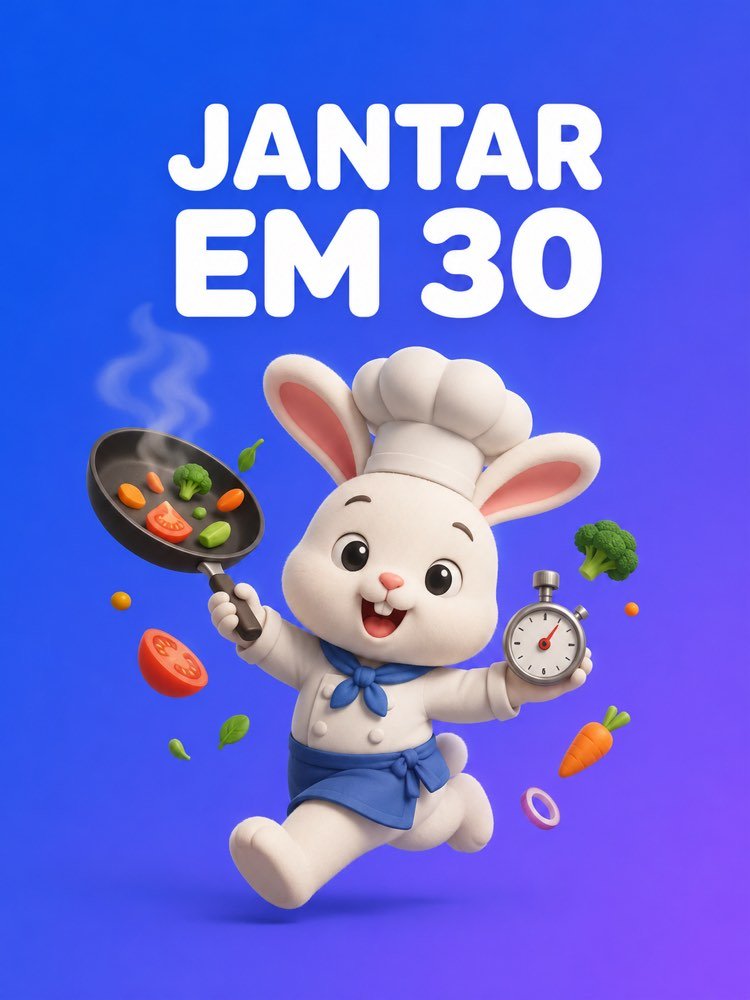 Capa ilustrada do prompt Jantar Pronto em 30 Minutos