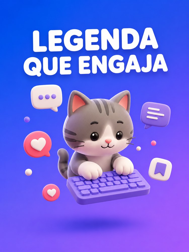 Capa ilustrada do prompt Legenda que Engaja com Gancho, Corpo e Chamada para Ação