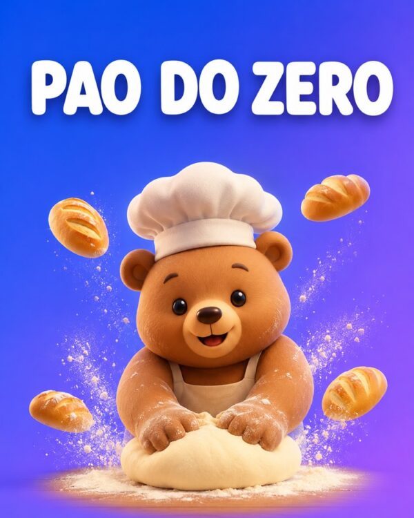 Capa ilustrada do prompt Pães e Massas Caseiras do Zero