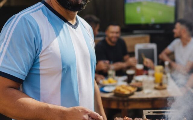 Foto no Churrasco de Dia de Jogo