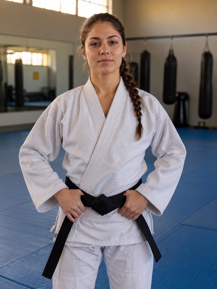 Atleta de Jiu-Jitsu no Tatame