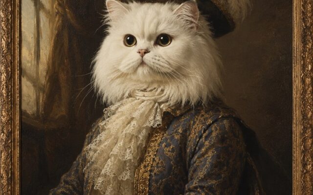 Retrato de Pet em Pintura a Óleo Clássica