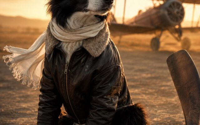 Foto de Pet Aviador Vintage com IA