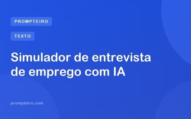 Simulador de entrevista de emprego com IA