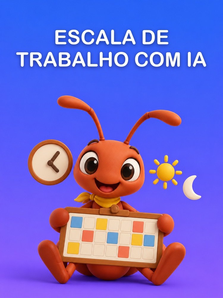 Escala de Trabalho com IA, com Turnos e Horas Conferidos