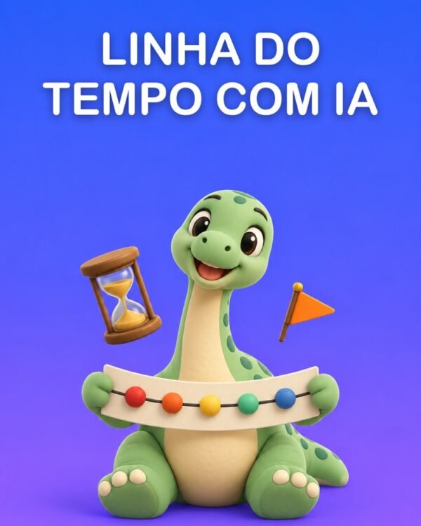 Linha do Tempo com IA, Só com as Datas do Seu Material