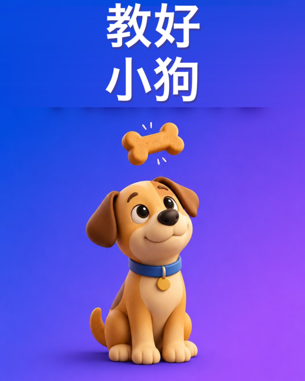 在家用正向强化训练幼犬