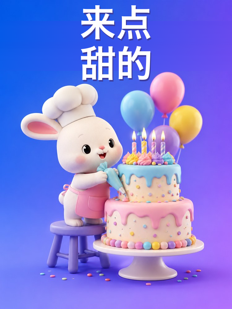 用AI做庆祝的蛋糕与甜点