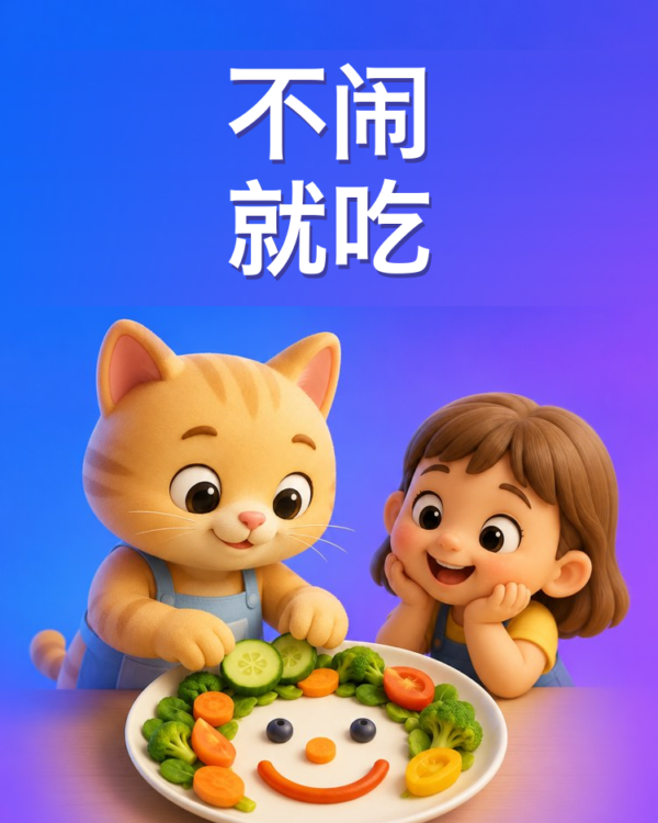 用AI做孩子不闹就吃的菜