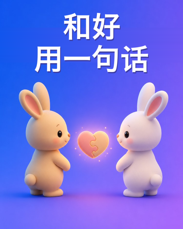用AI写吵架后的和好消息