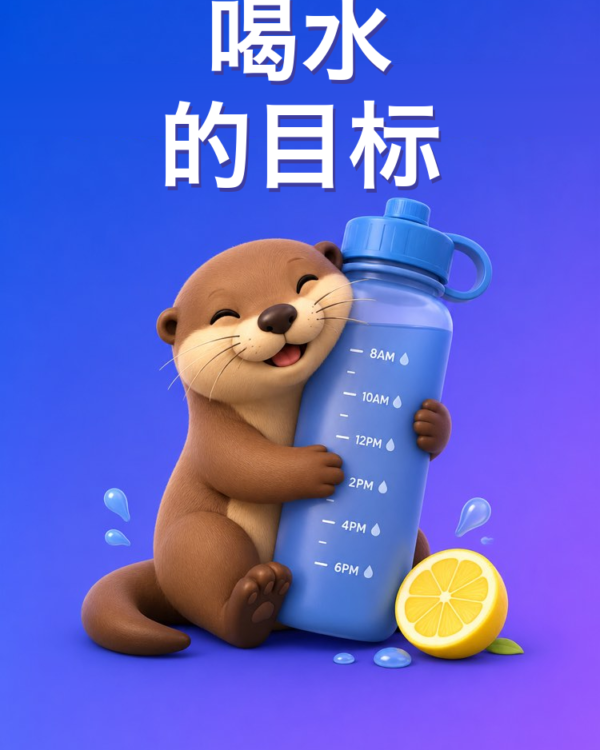 你一天的喝水目标，按你的作息算出来