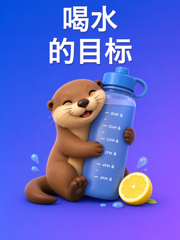 你一天的喝水目标，按你的作息算出来