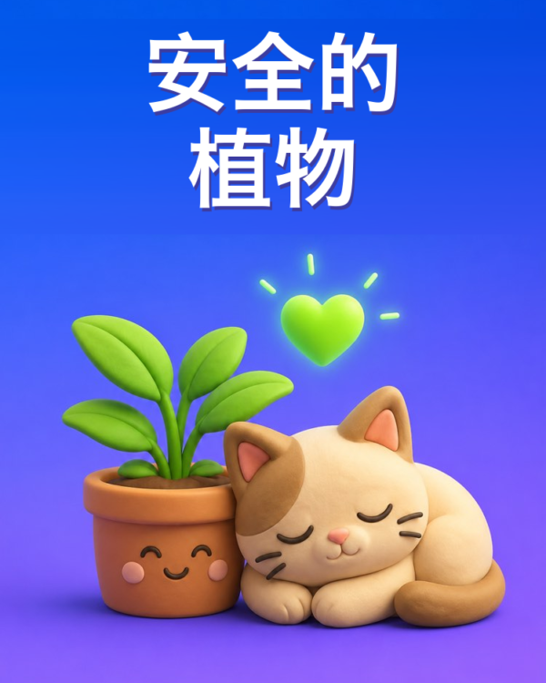 对宠物和小孩安全的室内植物(AI提示词)