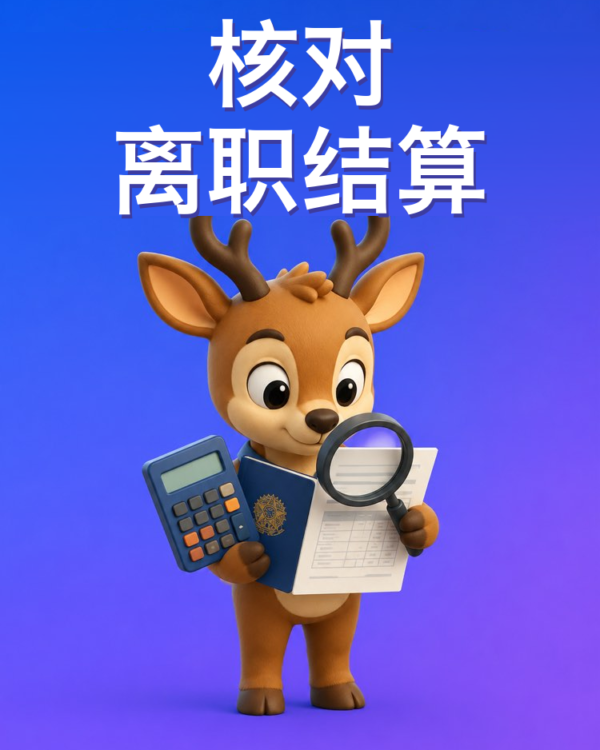 离职结算：核对金额