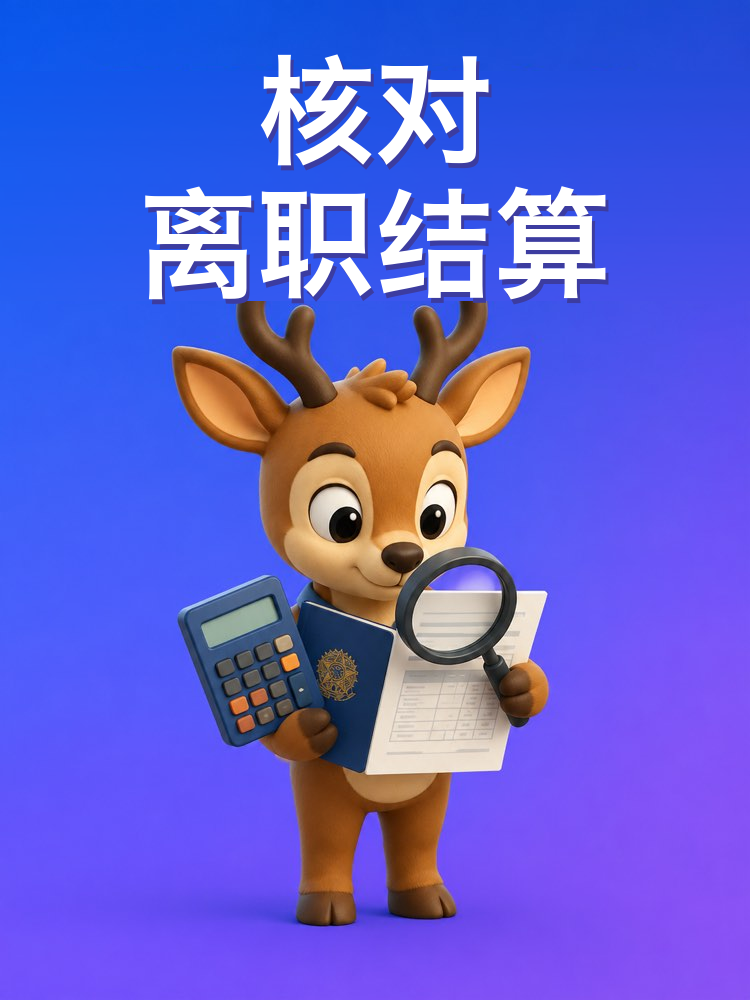 离职结算:核对金额