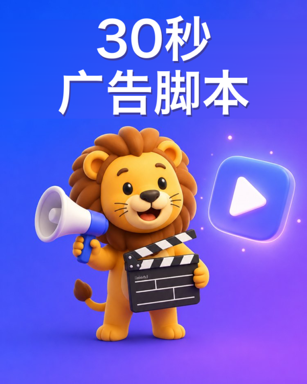 30秒短视频广告脚本(AI提示词)