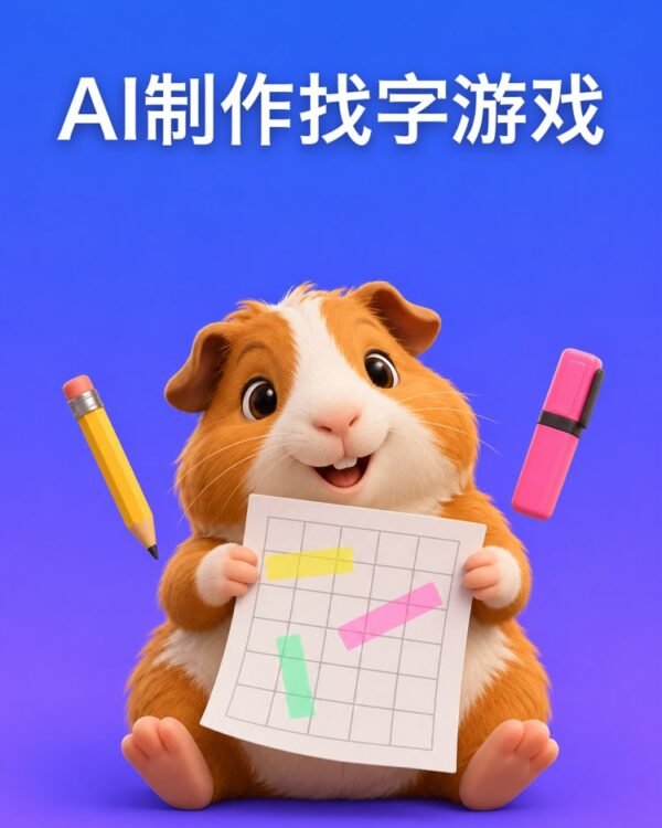 AI制作找字游戏：可打印，附核对过的答案