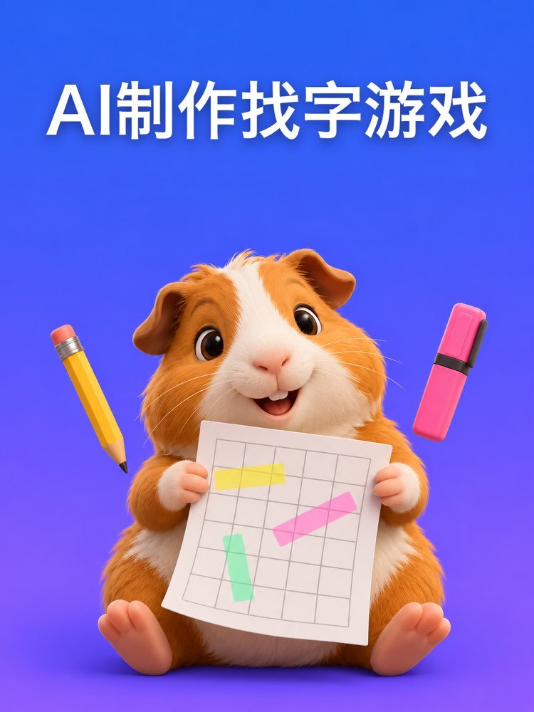 AI制作找字游戏:可打印,附核对过的答案